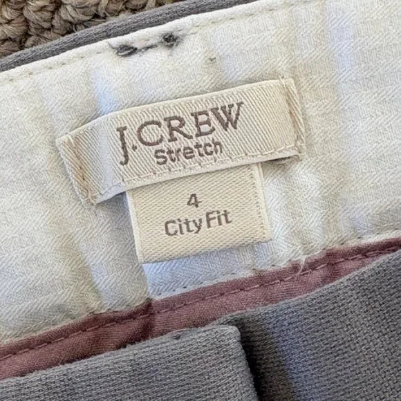 J. Crew Stretch City Fit Cropped Skimmer Pants in Grey, Size 4 - Picture 4 of 10